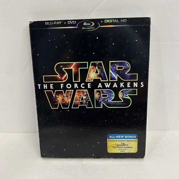 Star Wars: The Force Awakens 3 Disc (Blu-ray/DVD/Digital HD) DVDs Free Ship - Picture 1 of 7